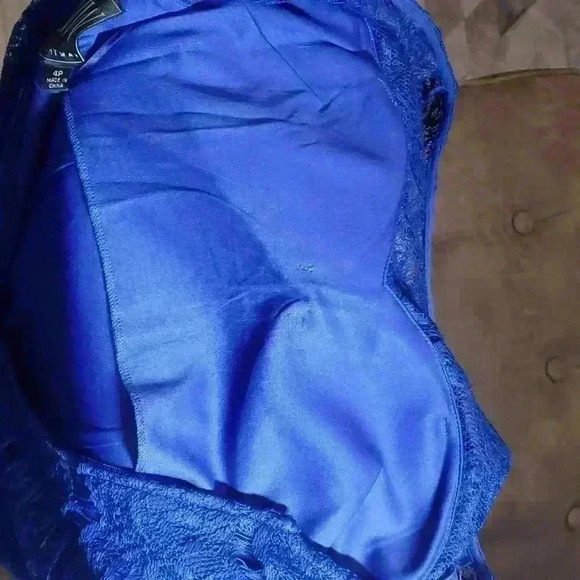 Royal Blue Lace Gown - Picture 14 of 15